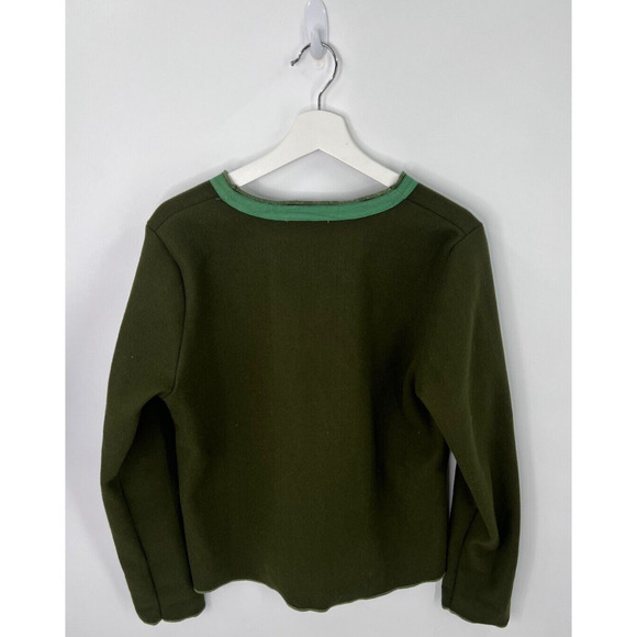 Misslook Caro Jacket Cardigan Sweater Button Front Pockets Green Women's XL - Picture 2 of 7